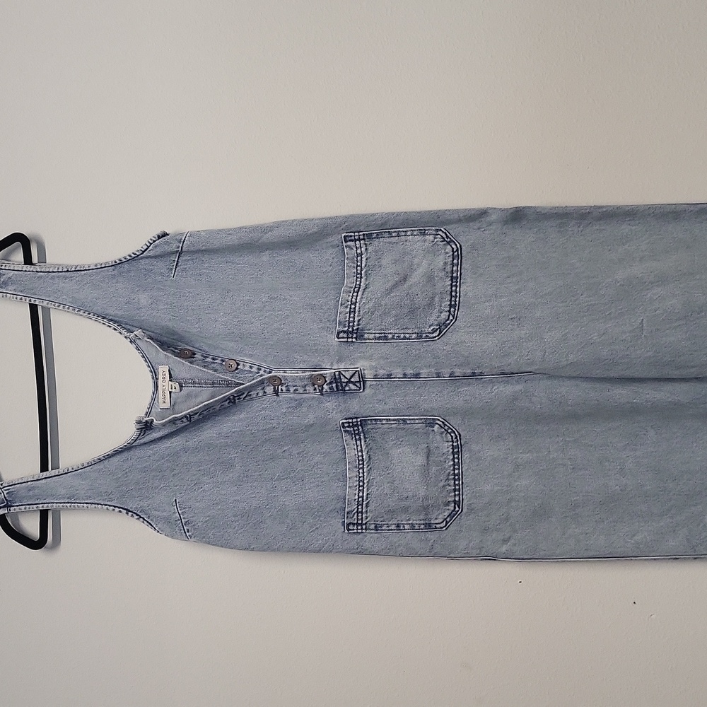 Happily Grey jean jumpsuit